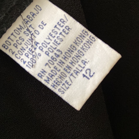 BAck Zip Black Trousers Size 12 - Picture 4 of 4